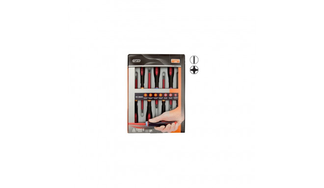 Insulated screwdriver set ERGO™ 7 pcs - SL3,0 tester; SL2,5/3,5/4,0/5,5; PH1/2 - 1000V VDE