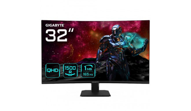 GIGABYTE GS32QC 31.5&quot; QHD Curved Gaming Monitor - 2560 x 1440, 1500R, 165Hz, 1ms, 300 cd/m²