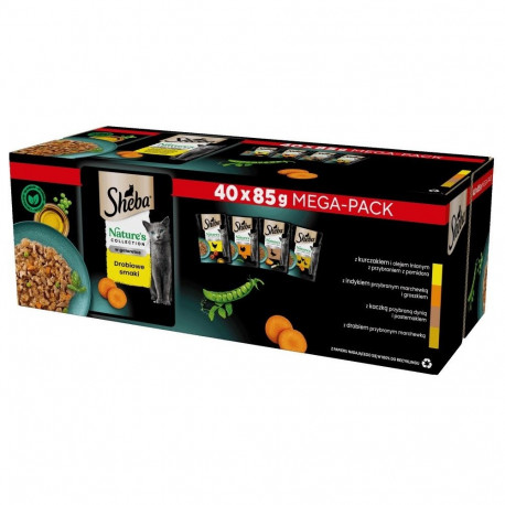 SHEBA Nature's Collection linnulihamaitseline želees märg kassitoit 40 x 85g