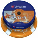 Verbatim Blank  DVD-R AZO 4.7GB 16x Wide Printable ID Brand 25 Pack Spindle