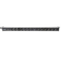 Aluminum Outlet Strip with overload protection | DN-95405 | Sockets quantity 12