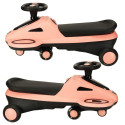Gravitatsioonirulluisud helendavad LED rattad muusikaga mängivad roller 74cm roosa/must max 100kg