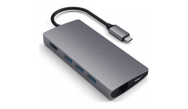 Satechi USB-C jaotur, 6 porti, mälukaardilugejad, kosmosehall