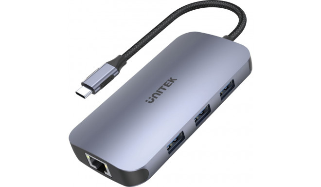 Unitek Hub N9+ USB-C HDMI, PD 100W, kaardilugeja
