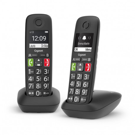 Wireless Phone - Gigaset E290 Duo 2" Display, 150 Contacts, Call Blocking Black