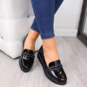 Comfortable patent slip-on shoes T.Sokolski W SCA62, black (39)