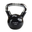 Kettlebell cast iron handle knurled chrome HMS KTC16 BLACK