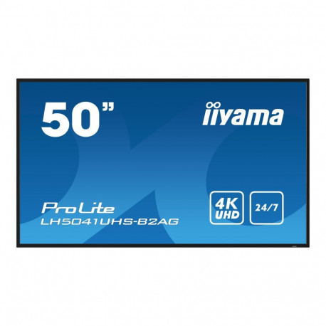 IIYAMA monitor LH5041UHS-B2AG 50inch 3840x2160 UHD VA paneel 500cd/m2 5000:1 Static Contrast 9.5ms h