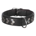 COLLAR STUDS. LEATHER. M 38–45 CM BLACK