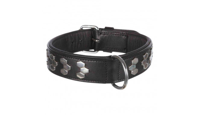 COLLAR STUDS. LEATHER. M 38–45 CM BLACK