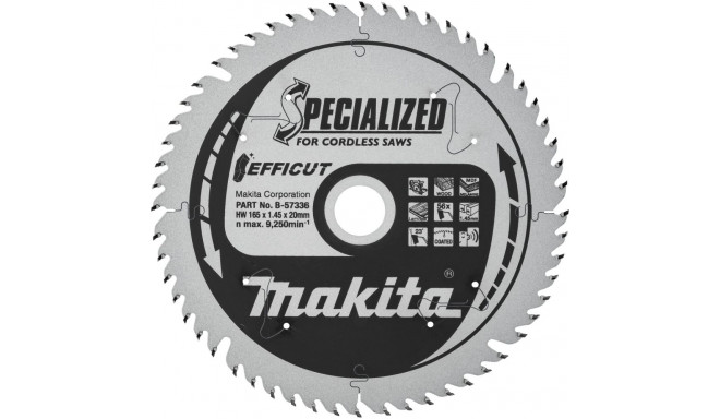 Makita Efficut puidulõikeketas 165x1.45x20mm T56 23°