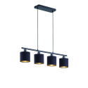 TOMMY PENDANT 4XE14 MAT BLACK/GOLD