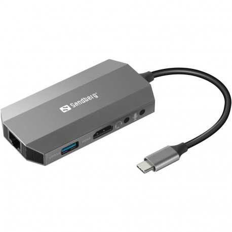 Sandberg reisidokk 136-33 USB-C 6-in-1 PD 100W