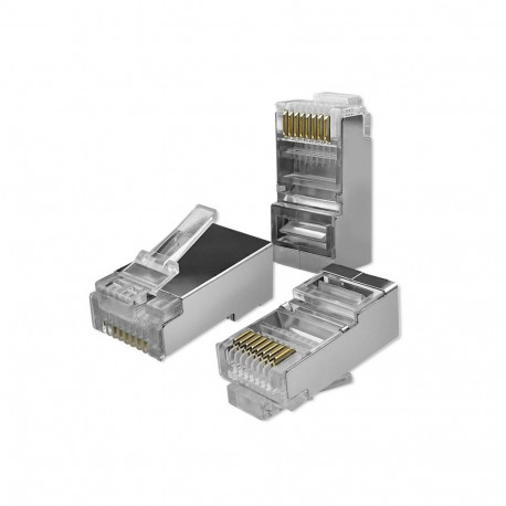 RJ45 läbiv pistik, CAT5e, FTP, 100pcs