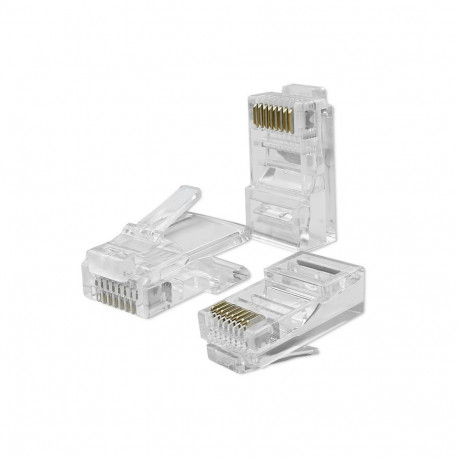 100-Pack RJ45 Cat5e UTP Pass-Through Ethernet Connector Plugs