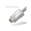 RJ45 through connector plug,CAT6,FTP,100 pcs