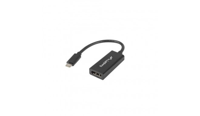 Lanberg AD-UC-DP-01 video cable adapter 0.15 m USB Type-C DisplayPort Black