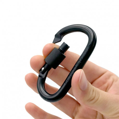 Caruba Karabijnhaak Zwart (Set van 3 stuks)