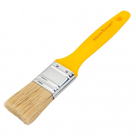 Ota 30mm, plakana, gaiši sari, dzeltens plastmasas kāts