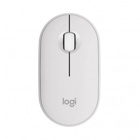 Logitech Pebble 2 M350s Wireless Mouse, RF Wireless + Bluetooth, 4000 DPI, Tonal White