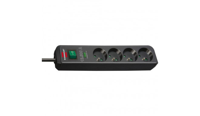 Brennenstuhl Eco-Line anti-surge power strip 4 sockets 1.5 m black (1412000000)