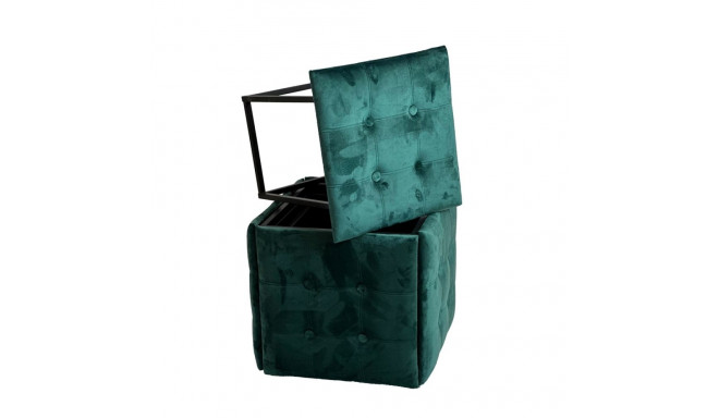 Puff-transformer 5in1 - 5 stools in 1 pouffe bottle green velvet