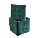 Puff-transformer 5in1 - 5 stools in 1 pouffe bottle green velvet