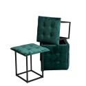 Puff-transformer 5in1 - 5 stools in 1 pouffe bottle green velvet