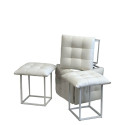 Puff-transformer 5in1 - 5 stools in 1 pouffe white eco leather