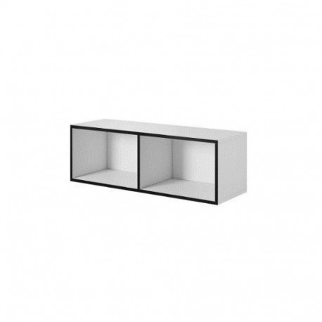 Cama avatud hoiukapp ROCO RO2 112/37/37 valge/must