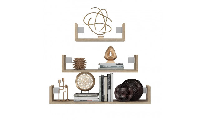 Topeshop MOBI 3P SONOMA shelve Floating shelf Wall mounted Particle board Oak