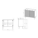 2D ONDA chest of drawers 98x45x85 black