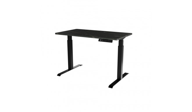 Desk with electric height adjustment MOON 121x67x72-120 black/san sebastian