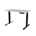 Desk with electric height adjustment MOON 121x67x72-120 Black/White