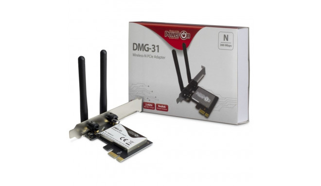 "Inter-Tech DMG-31 Eingebaut WLAN - PCI Express - Wi-Fi 4 (802.11n) - 300 Mbit/s - kabellos"