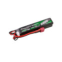 Gens Ace 25C 2000mAh 2S2P 7.4V Saddle Airsoft Gun Lipo Battery with Mini Deans(T) Plug