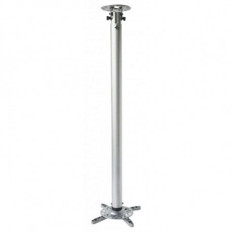 Universal Projector Ceiling Mount - Adjustable Arm (110-190cm), 15kg Load Capacity, Silver