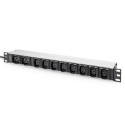 Digitus Socket Strip with Aluminum Profile, 10-way, 2 m cable IEC C20 plug