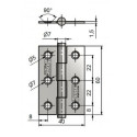 WINDOW HINGE J2 KZ60 BRASS-PLATED 8260