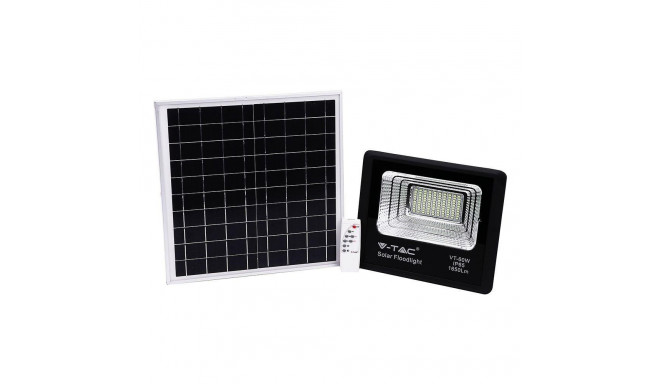 V-TAC 20W Black IP65 Solar LED Projector, Remote Control, Timer VT-60W 4000K 1650lm