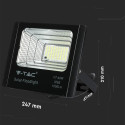 V-TAC 16W Black IP65 Solar LED Projector, Remote Control, Timer VT-40W 4000K 1050lm
