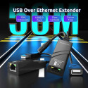 PremiumCord USB 2.0 Extender Adapter via Cat5e/Cat6 up to 50m