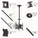 Multibrackets MB-5477 TV ceiling bracket for 2 TVs up to 65" / 50kg