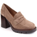 Vinceza W JAN235B suede shoes with a high heel and platform, beige (38)