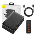 Baseus USB laadija GaN2 Pro Quick 2xUSB + 2xUSB-C 100W EU, must