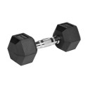 Hantle żeliwne gumowane HEX 2x8kg , REBEL ACTIVE