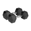 Hantle żeliwne gumowane HEX 2x10kg , REBEL ACTIVE