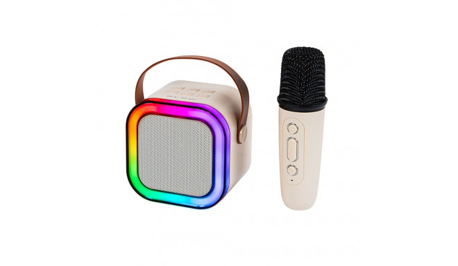 30-359# Głośnik bluetooth karaoke rgb 1 mikrofon