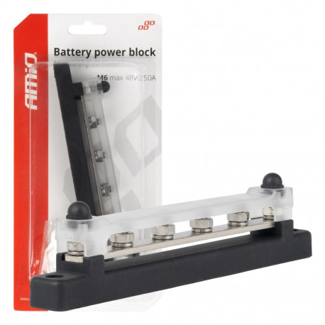 pluss-massi jaotusplokk bus bar m6 12v–48v 150a amio-03808