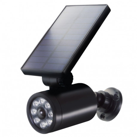 Solarna atrapa kamery, migająca dioda, czujnik ruchu, oświetlenie LED, naklejka gratis, SOL1801S/B